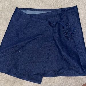 UO Denim wrap skirt